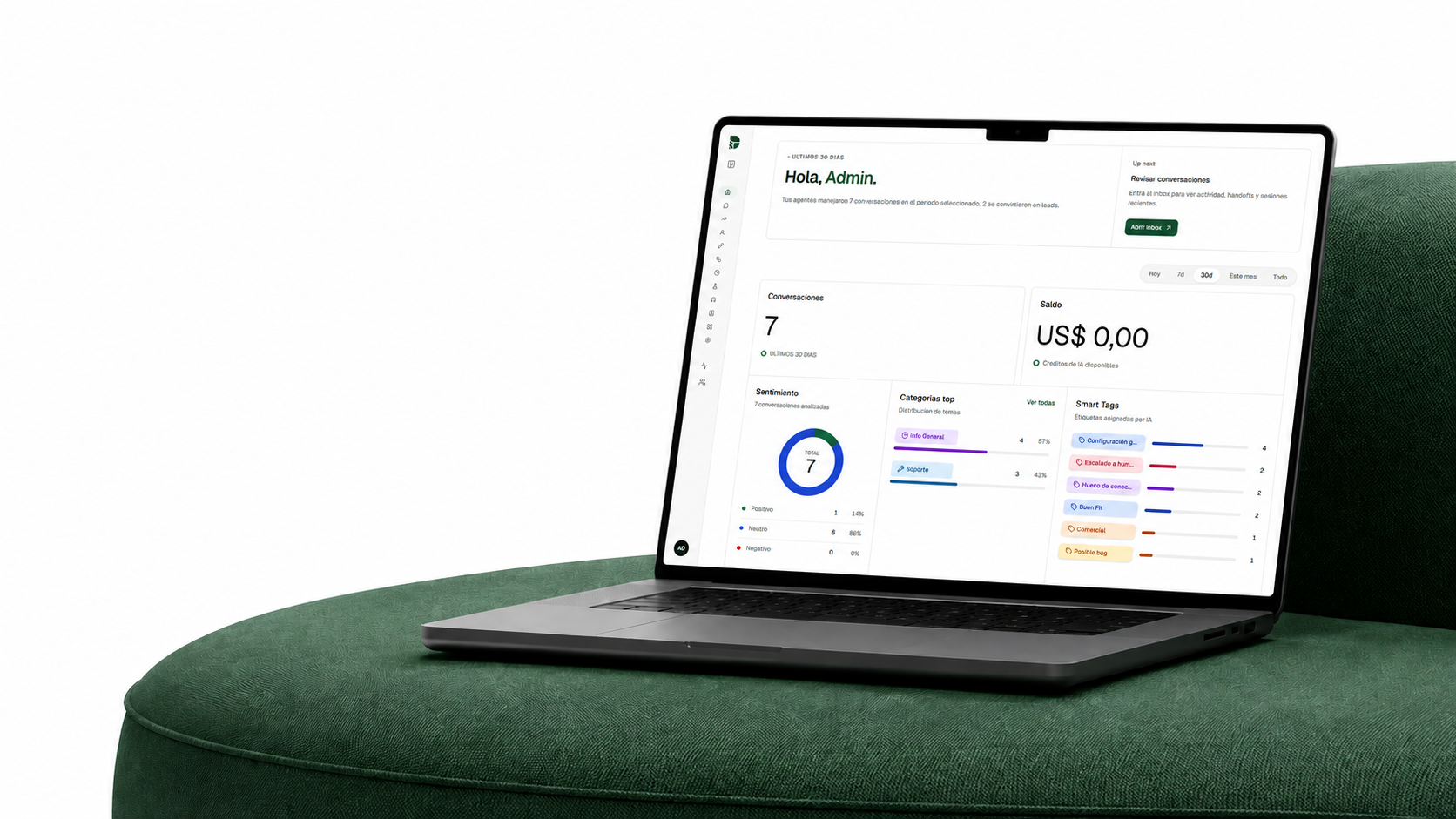 Drillia Dashboard en computadora